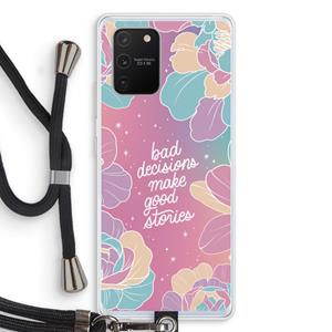 CaseCompany Good stories: Samsung Galaxy S10 Lite Transparant Hoesje met koord