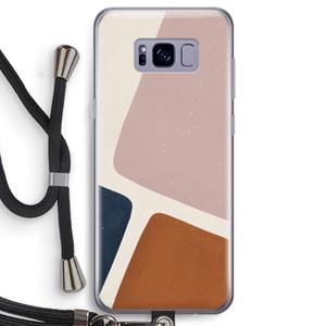 CaseCompany Geo #2: Samsung Galaxy S8 Transparant Hoesje met koord