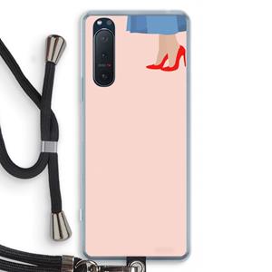 CaseCompany High heels: Sony Xperia 5 II Transparant Hoesje met koord
