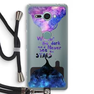 CaseCompany Stars quote: Sony Xperia XZ2 Compact Transparant Hoesje met koord