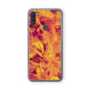 CaseCompany Eternal Fire: Samsung Galaxy A11 Transparant Hoesje