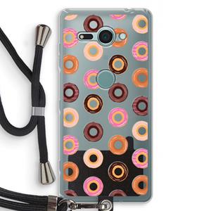CaseCompany Donuts: Sony Xperia XZ2 Compact Transparant Hoesje met koord