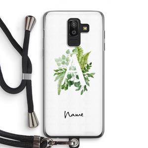 CaseCompany Green Brush: Samsung Galaxy J8 (2018) Transparant Hoesje met koord