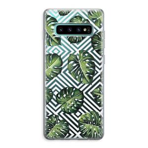CaseCompany Geometrische jungle: Samsung Galaxy S10 Plus Transparant Hoesje