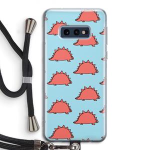 CaseCompany Dinosawrr: Samsung Galaxy S10e Transparant Hoesje met koord