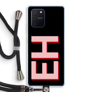 CaseCompany Monogram: Samsung Galaxy Note 10 Lite Transparant Hoesje met koord