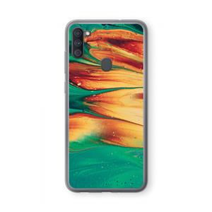 CaseCompany Green Inferno: Samsung Galaxy A11 Transparant Hoesje