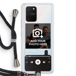 CaseCompany Music Player: Samsung Galaxy S10 Lite Transparant Hoesje met koord