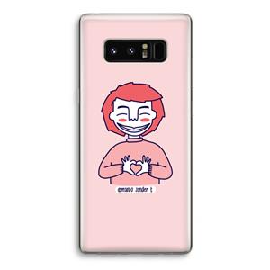 CaseCompany Hartje: Samsung Galaxy Note 8 Transparant Hoesje