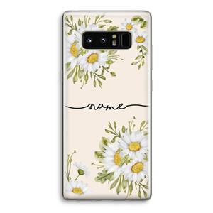 CaseCompany Daisies: Samsung Galaxy Note 8 Transparant Hoesje
