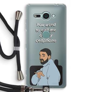 CaseCompany Hotline bling: Sony Xperia XZ2 Compact Transparant Hoesje met koord