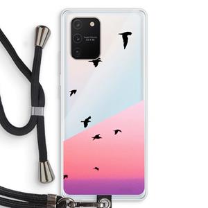 CaseCompany Fly away: Samsung Galaxy S10 Lite Transparant Hoesje met koord