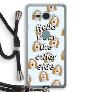 CaseCompany Hello: Sony Xperia XZ2 Compact Transparant Hoesje met koord