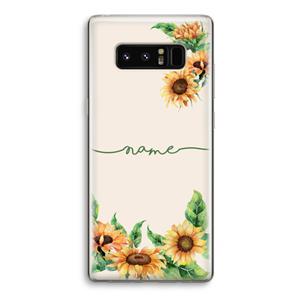 CaseCompany Zonnebloemen: Samsung Galaxy Note 8 Transparant Hoesje