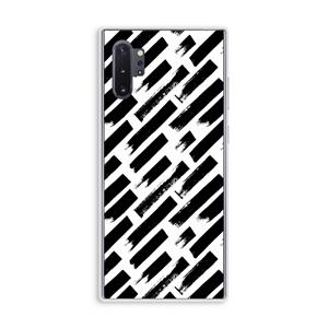 CaseCompany Zwarte vegen: Samsung Galaxy Note 10 Plus Transparant Hoesje