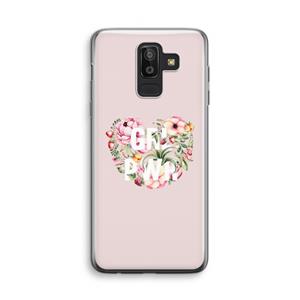 CaseCompany GRL PWR Flower: Samsung Galaxy J8 (2018) Transparant Hoesje