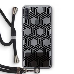 CaseCompany Geometrisch patroon: Samsung Galaxy A11 Transparant Hoesje met koord