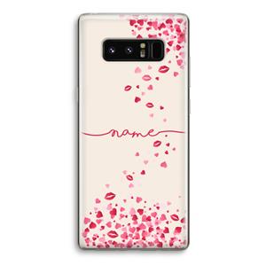 CaseCompany Hartjes en kusjes: Samsung Galaxy Note 8 Transparant Hoesje