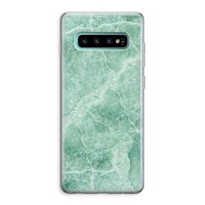 CaseCompany Groen marmer: Samsung Galaxy S10 Plus Transparant Hoesje