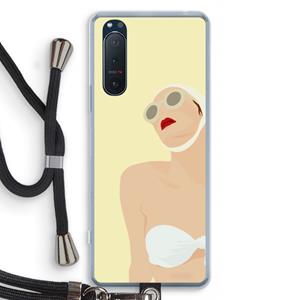 CaseCompany Summer: Sony Xperia 5 II Transparant Hoesje met koord