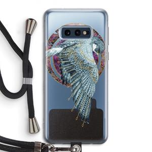 CaseCompany Golden Falcon: Samsung Galaxy S10e Transparant Hoesje met koord