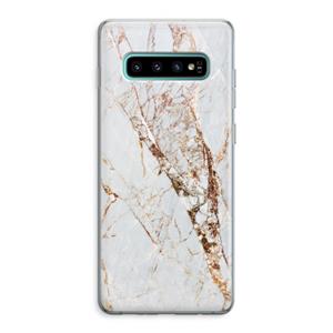 CaseCompany Goud marmer: Samsung Galaxy S10 Plus Transparant Hoesje