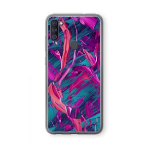 CaseCompany Pink Clouds: Samsung Galaxy A11 Transparant Hoesje