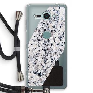 CaseCompany Gespikkelde marmer: Sony Xperia XZ2 Compact Transparant Hoesje met koord