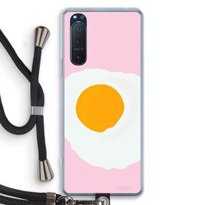 CaseCompany Sunny side up: Sony Xperia 5 II Transparant Hoesje met koord
