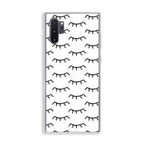 CaseCompany Wimpers: Samsung Galaxy Note 10 Plus Transparant Hoesje
