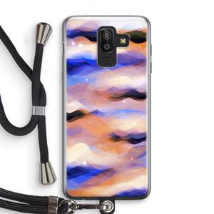 CaseCompany Donkere Wolken: Samsung Galaxy J8 (2018) Transparant Hoesje met koord