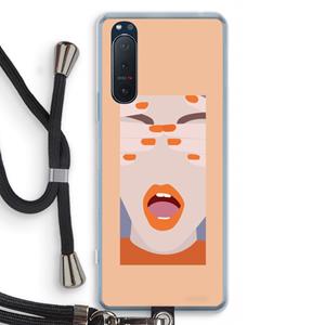 CaseCompany Surprise: Sony Xperia 5 II Transparant Hoesje met koord