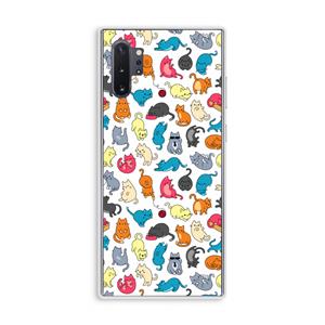 CaseCompany Kleurrijke katten: Samsung Galaxy Note 10 Plus Transparant Hoesje