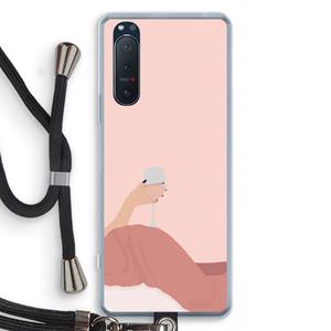 CaseCompany Wine: Sony Xperia 5 II Transparant Hoesje met koord