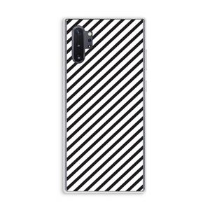 CaseCompany Strepen zwart-wit: Samsung Galaxy Note 10 Plus Transparant Hoesje
