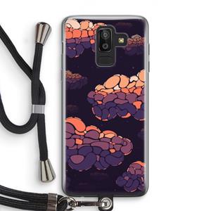 CaseCompany Patroon Wolken: Samsung Galaxy J8 (2018) Transparant Hoesje met koord