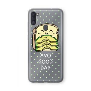 CaseCompany Avo Good Day: Samsung Galaxy A11 Transparant Hoesje