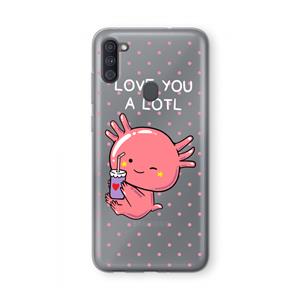 CaseCompany Love You A Lotl: Samsung Galaxy A11 Transparant Hoesje