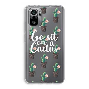 CaseCompany Cactus quote: Xiaomi Redmi Note 10S Transparant Hoesje