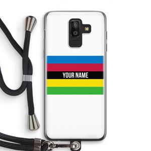 CaseCompany WK Wielrennen: Samsung Galaxy J8 (2018) Transparant Hoesje met koord