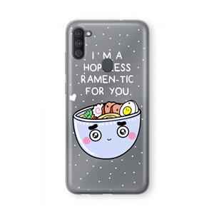 CaseCompany I'm A Hopeless Ramen-Tic For You: Samsung Galaxy A11 Transparant Hoesje