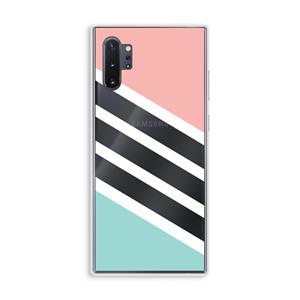 CaseCompany Strepen pastel: Samsung Galaxy Note 10 Plus Transparant Hoesje
