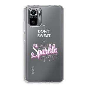 CaseCompany Sparkle quote: Xiaomi Redmi Note 10S Transparant Hoesje