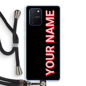 CaseCompany Namecase: Samsung Galaxy Note 10 Lite Transparant Hoesje met koord