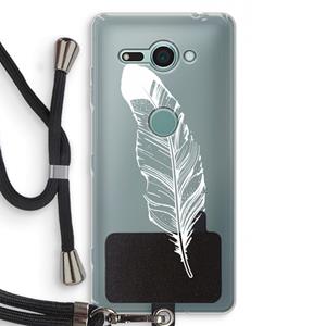 CaseCompany Pluim: Sony Xperia XZ2 Compact Transparant Hoesje met koord