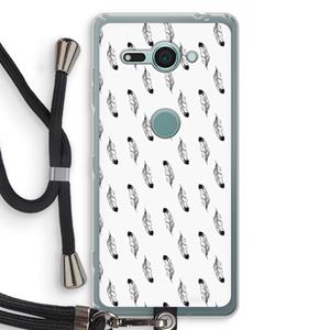 CaseCompany Pluimen: Sony Xperia XZ2 Compact Transparant Hoesje met koord