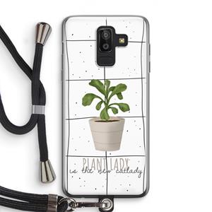CaseCompany Kamerplant op vensterruit: Samsung Galaxy J8 (2018) Transparant Hoesje met koord