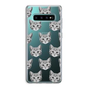 CaseCompany Kitten: Samsung Galaxy S10 Plus Transparant Hoesje