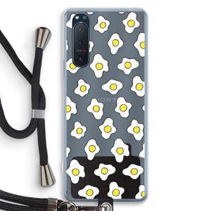CaseCompany Spiegeleitjes: Sony Xperia 5 II Transparant Hoesje met koord