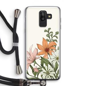 CaseCompany Floral bouquet: Samsung Galaxy J8 (2018) Transparant Hoesje met koord